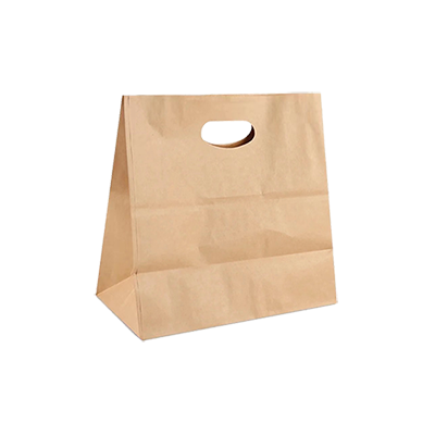 5.bolsa de papel de fondo cuadrado con corte D